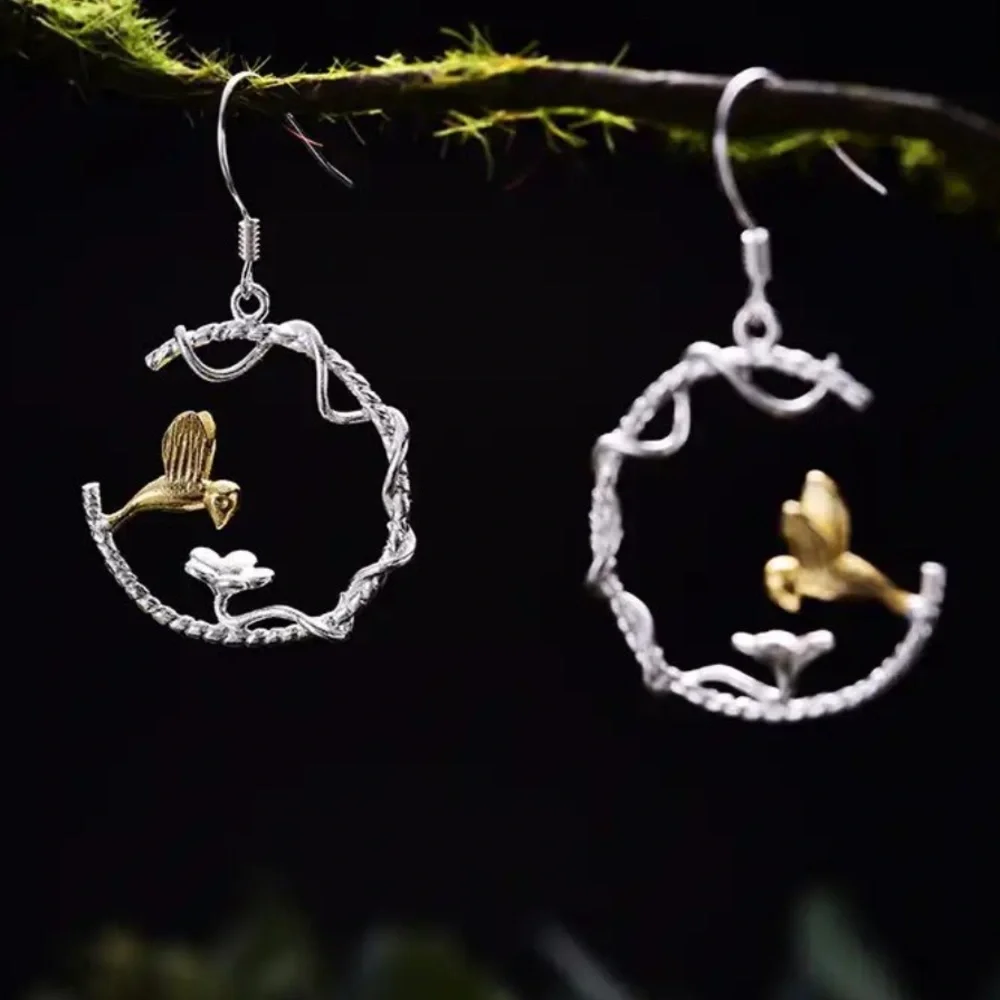 Artisan Handmade 925 Sterling Silver Songbird The Zephany Earrings - Picture 5 of 8